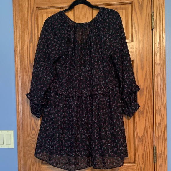 ZARA BLACK FLORAL DRESS - Picture 5 of 5